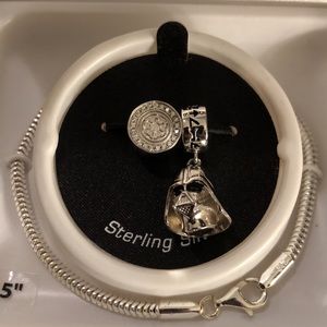 Vintage 2015 Star Wars Solid Sterling Silver Bracelet. Size 7.5 inch NWT